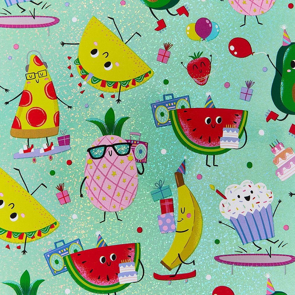 Birthday Jumble Prismatic Continuous Roll Wrap - Image 3