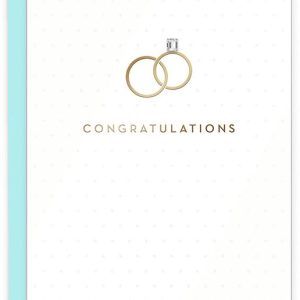 Embellished Rings Wedding Card