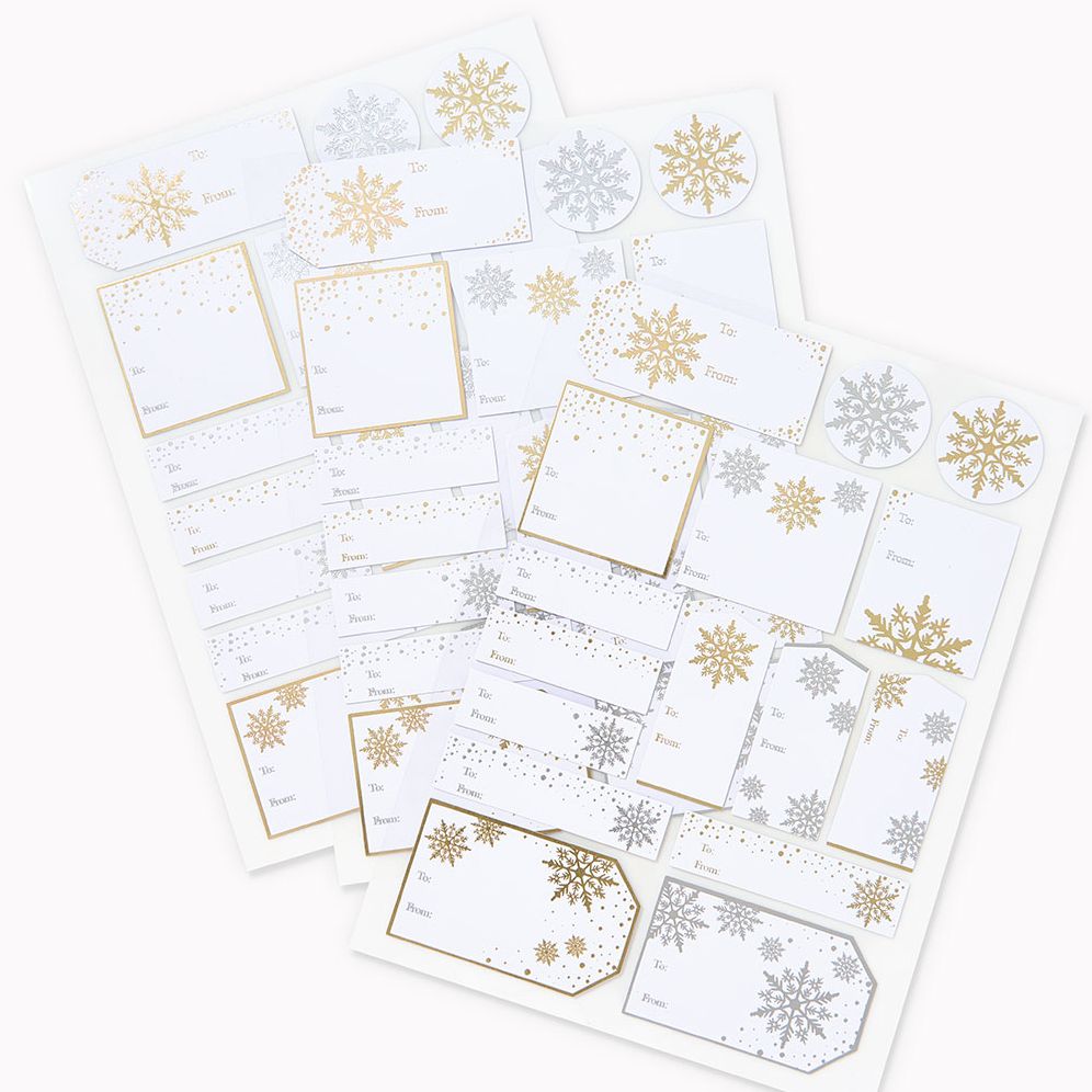 Silver/Gold Snowflakes Adhesive Labels - Image 4