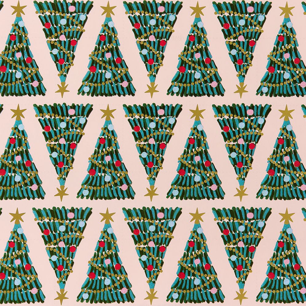 Festive Trees Continuous Roll Wrap - Image 3