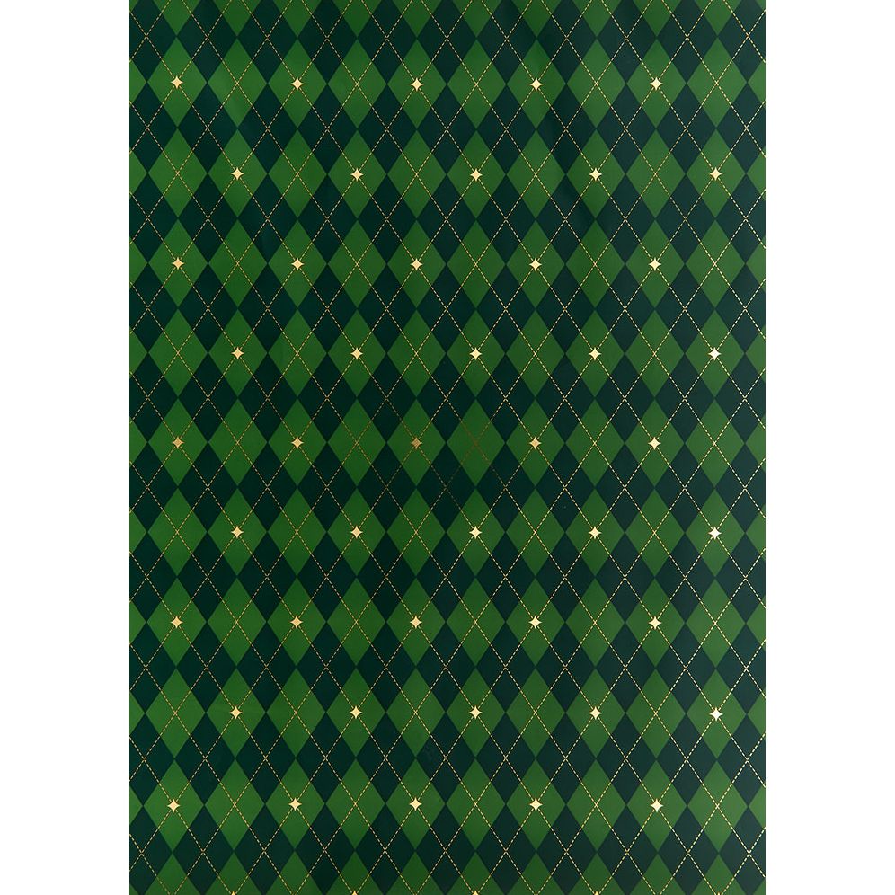 Green Argyle Continuous Roll Wrap - Image 2