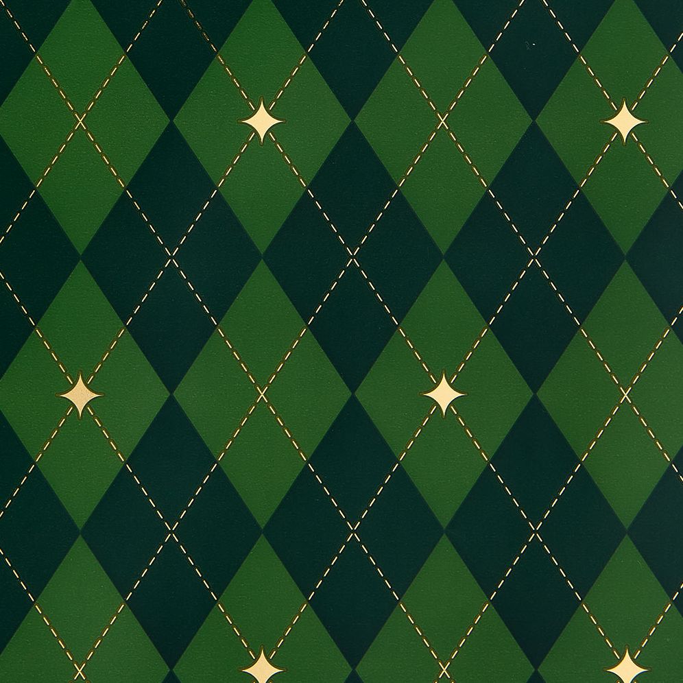 Green Argyle Continuous Roll Wrap - Image 3