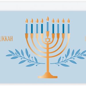 Golden Menorah Money Card Set