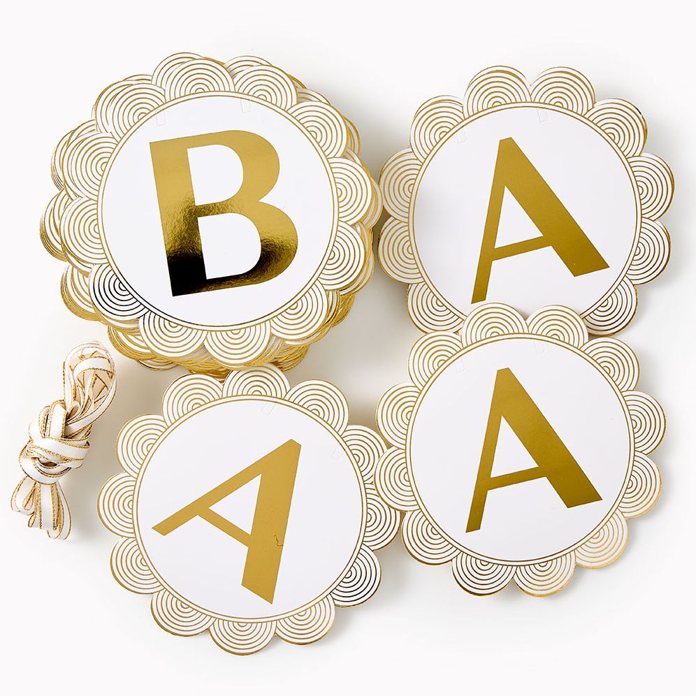 Gold Scalloped Alphabet Banner - Image 2