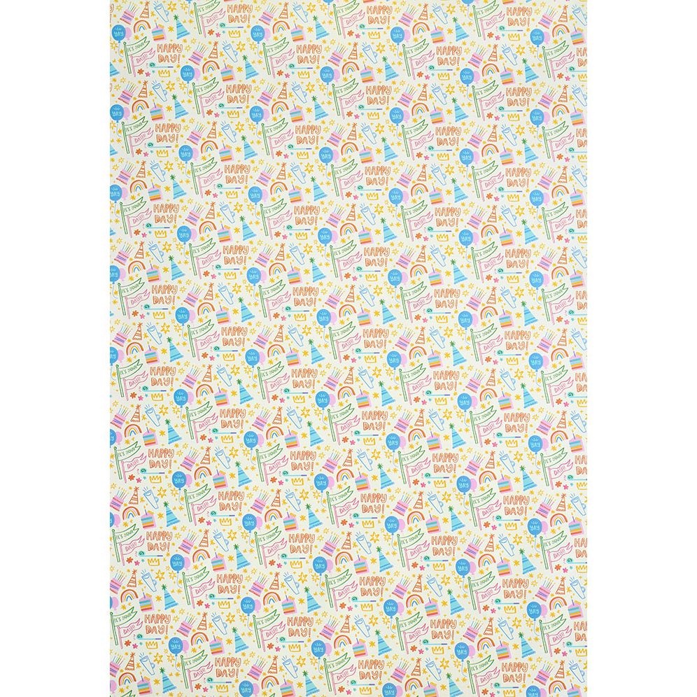 Happy Birthday Doodles Roll Wrap - Image 2