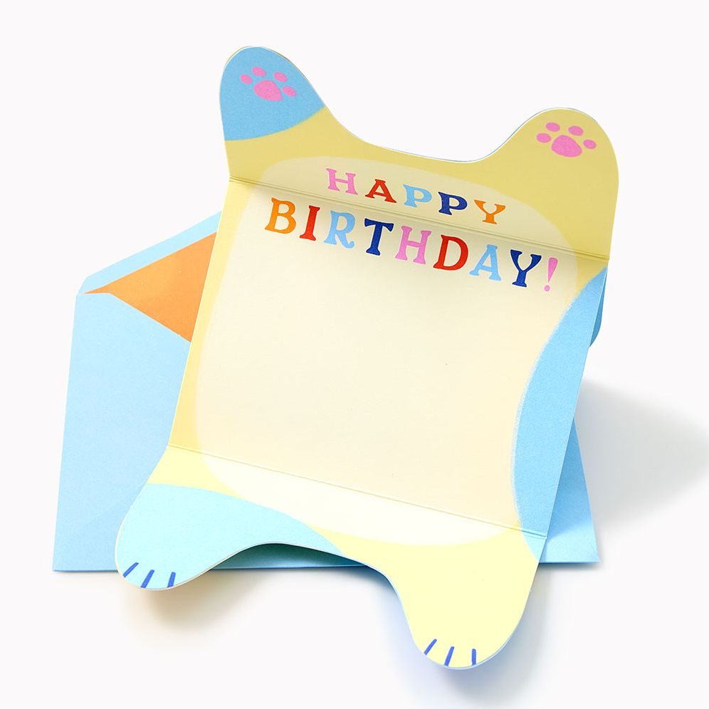 Folding Cat With Party Hat Embellished Birthday Card - Image 5