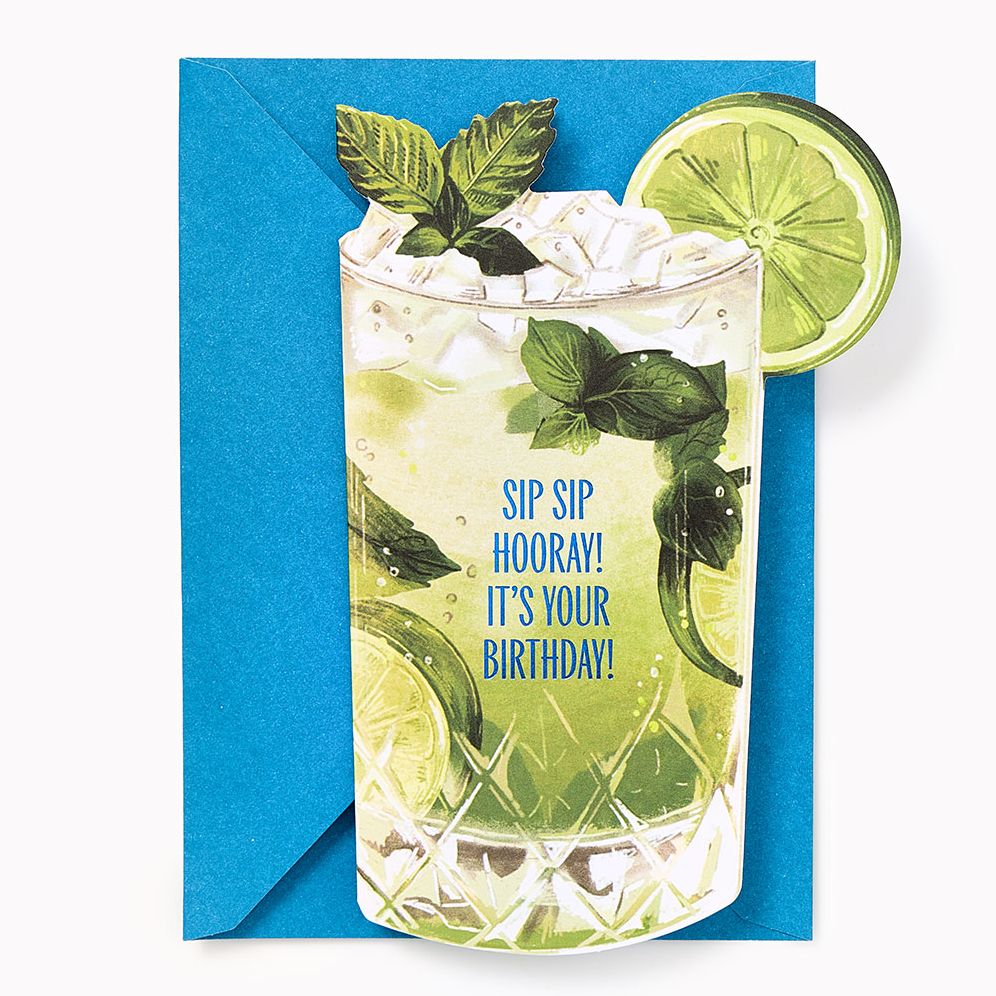 Sip Sip Hooray Embellished Birthday Card - Image 2