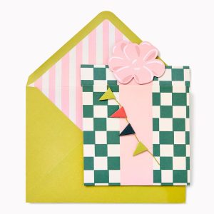 Mouse In Present Embellished Birthday Card
