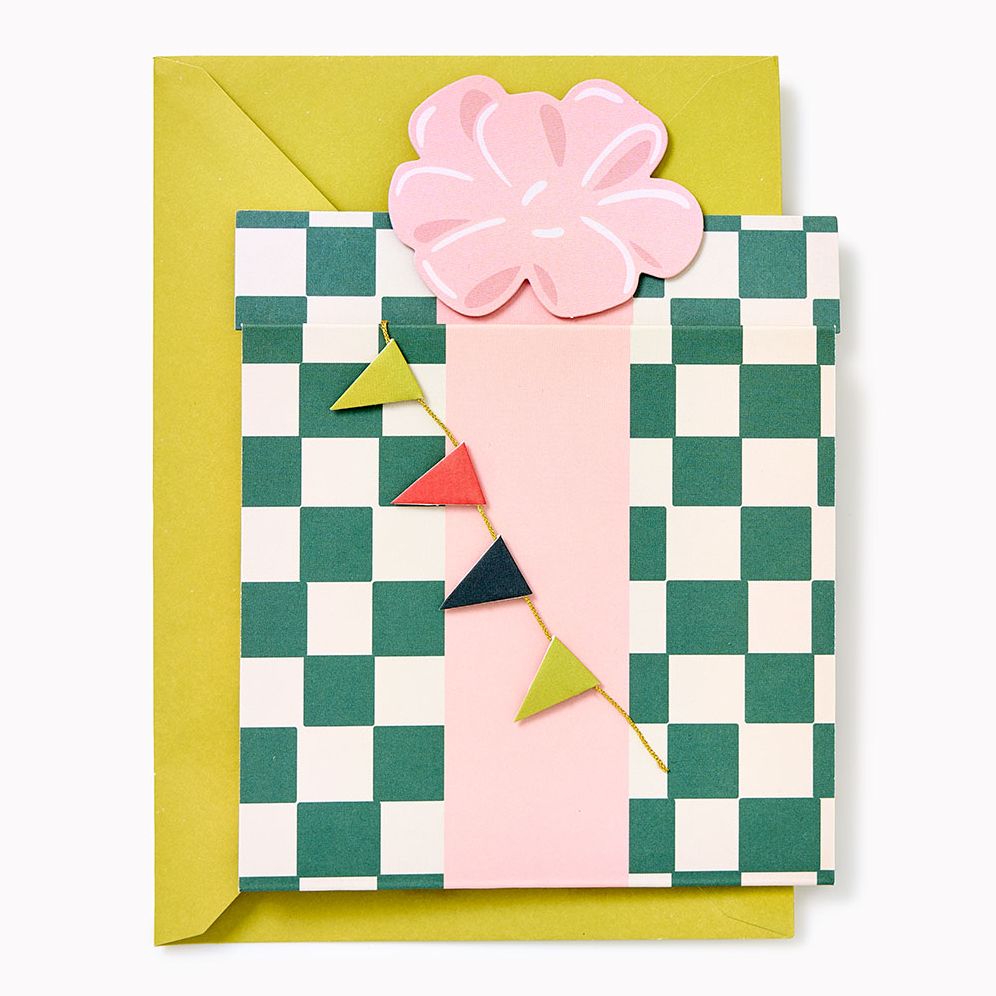 Mouse In Present Embellished Birthday Card - Image 2