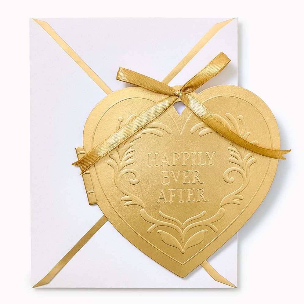 Heart Locket Embellished Wedding Card - Image 2