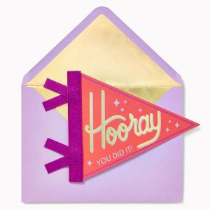 Hooray You Did It Embellished Congratulations Card