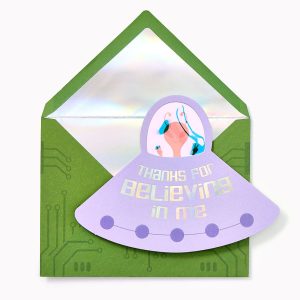 Believing In Me Alien Embellished Thank You Card
