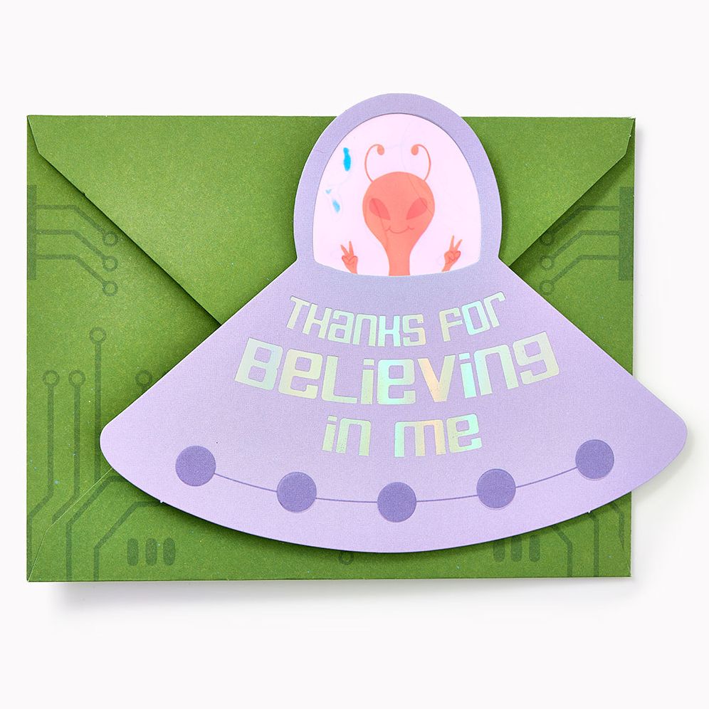 Believing In Me Alien Embellished Thank You Card - Image 2