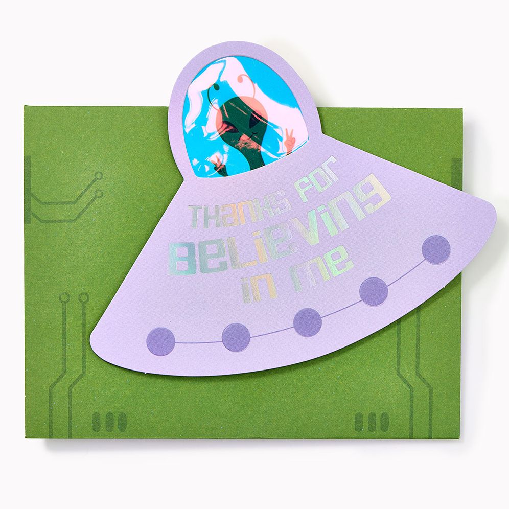 Believing In Me Alien Embellished Thank You Card - Image 3