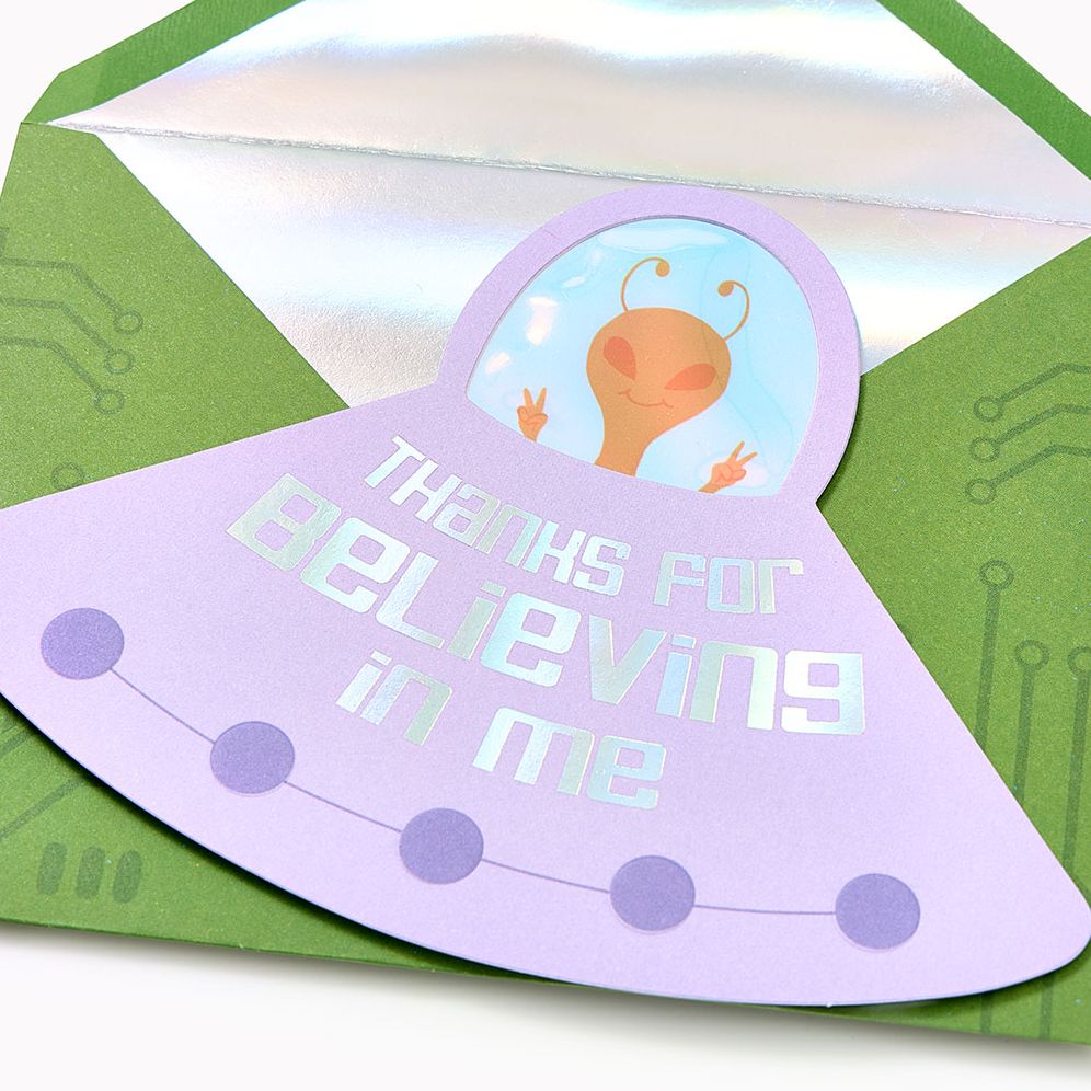Believing In Me Alien Embellished Thank You Card - Image 4