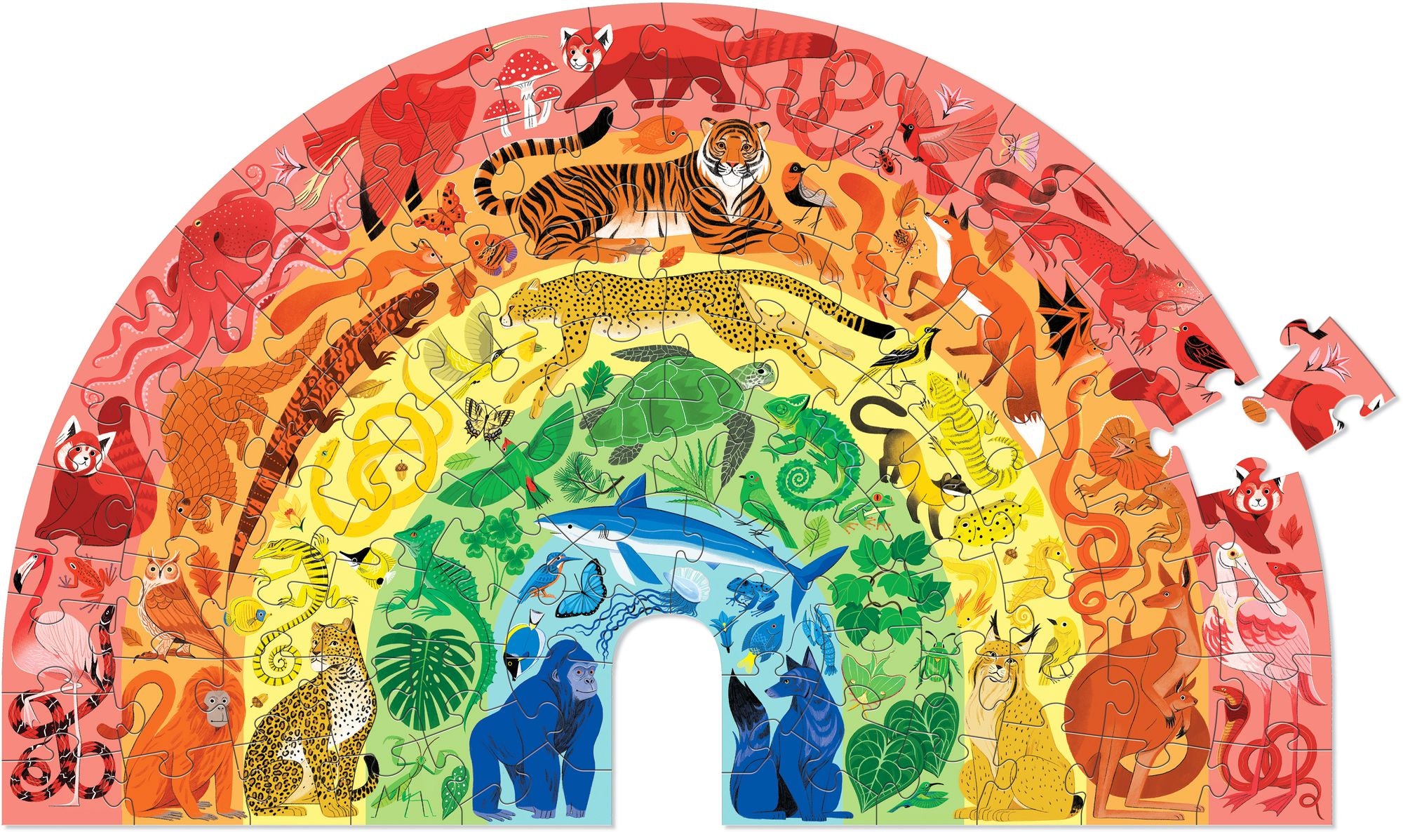Rainbow of Animals 100 pc Shaped Puzzle - Image 4