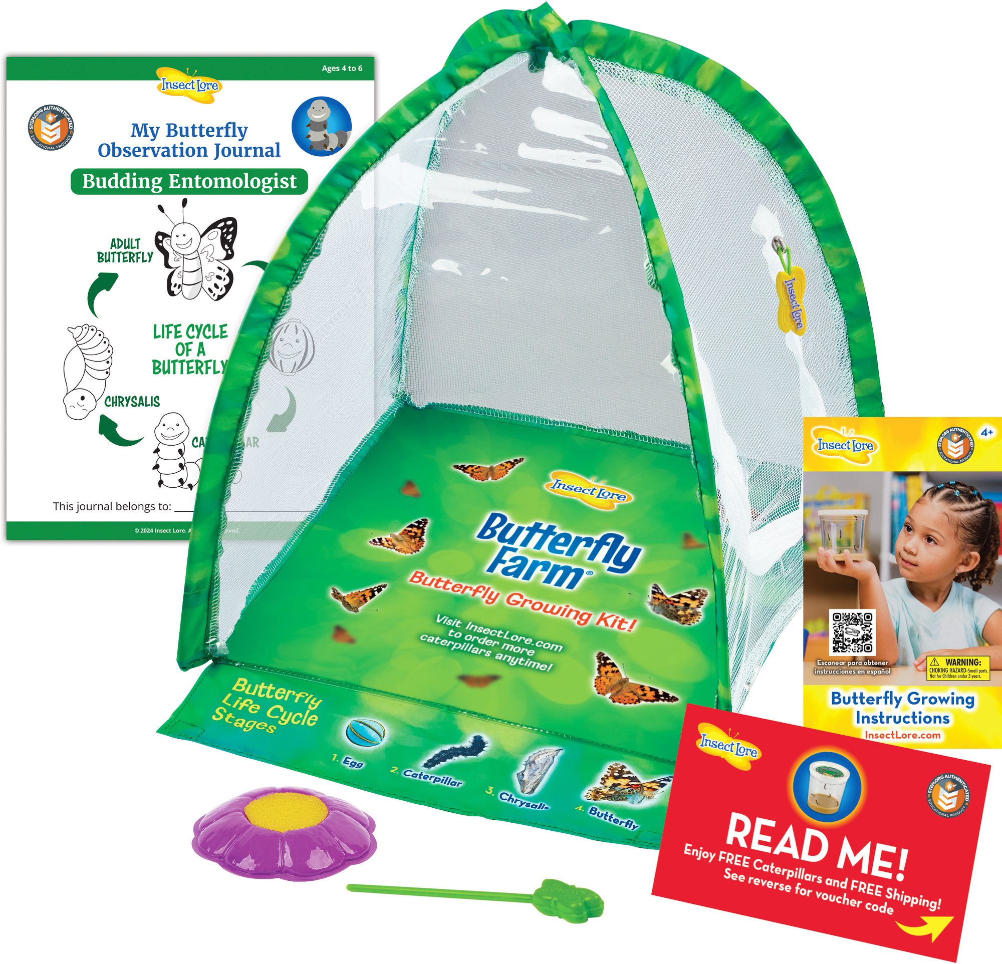 Insect Lore Butterfly Farm Growing Kit with Prepaid Voucher - Image 2