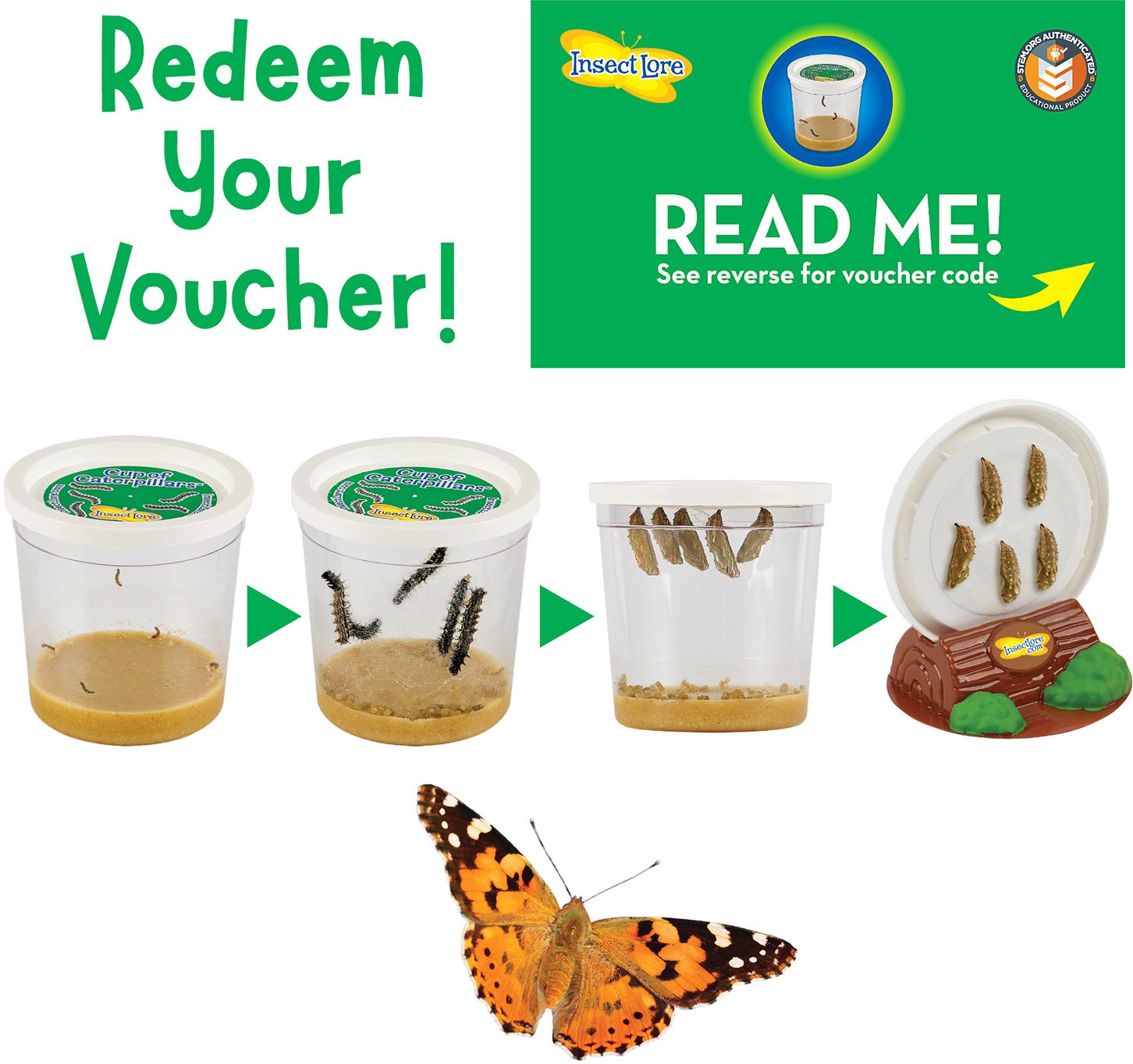 Insect Lore Butterfly Farm Growing Kit with Prepaid Voucher - Image 7
