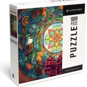 1000 Holiday Wreath Puzzle