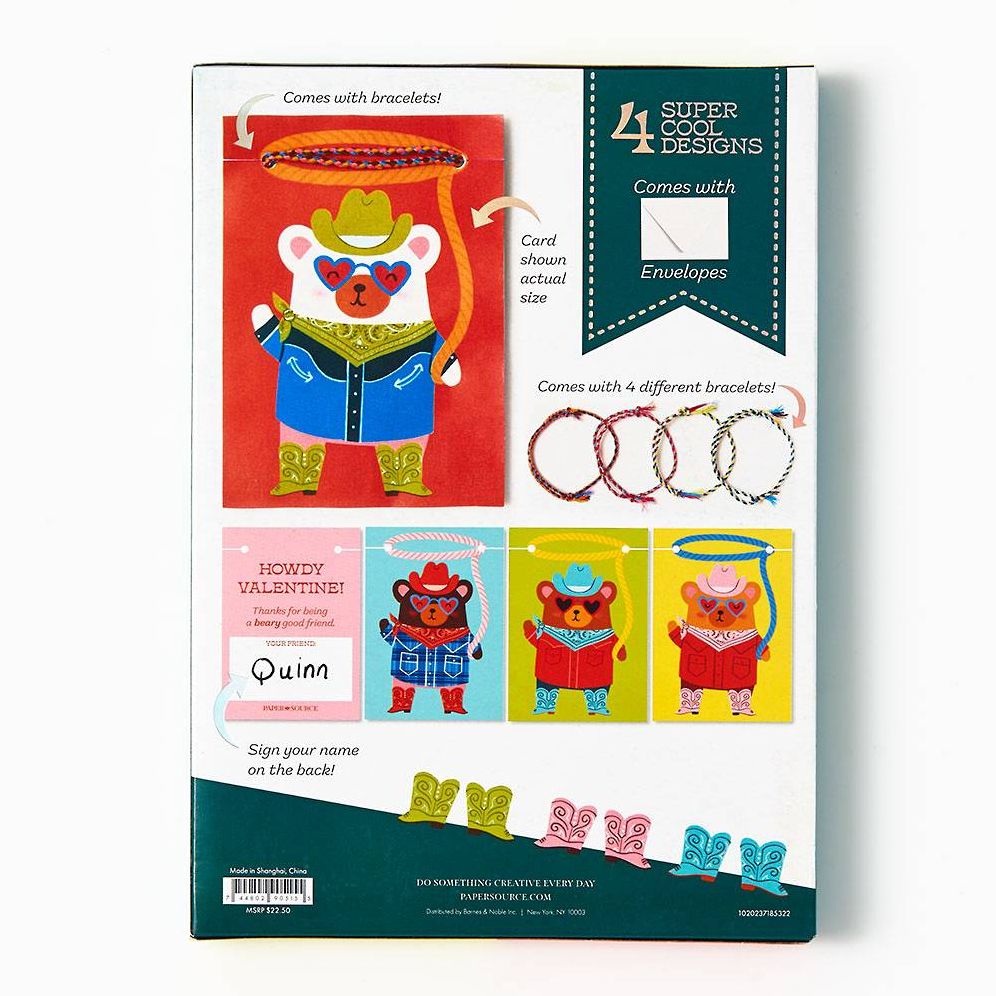 Howdy Bear Classroom Valentine Card Set - Image 2
