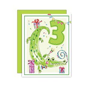 Third Birthday Alligator Card