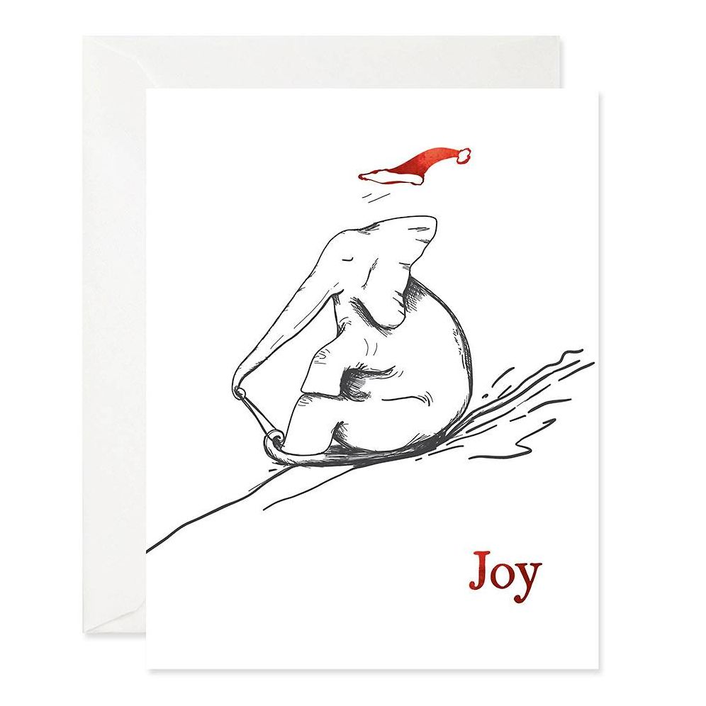 Sledding Elephant Holiday Card Set - Image 3