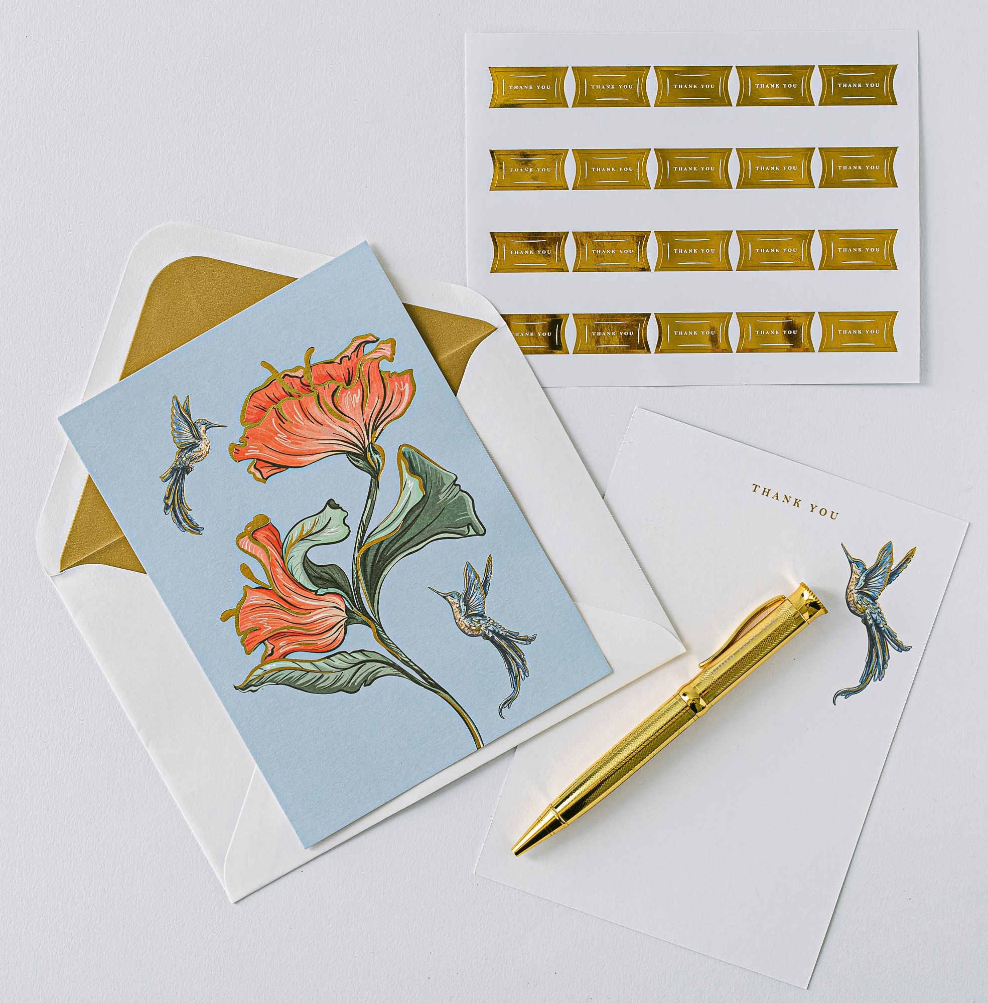 Hummingbird Luxury Thank You Card Set - Image 2