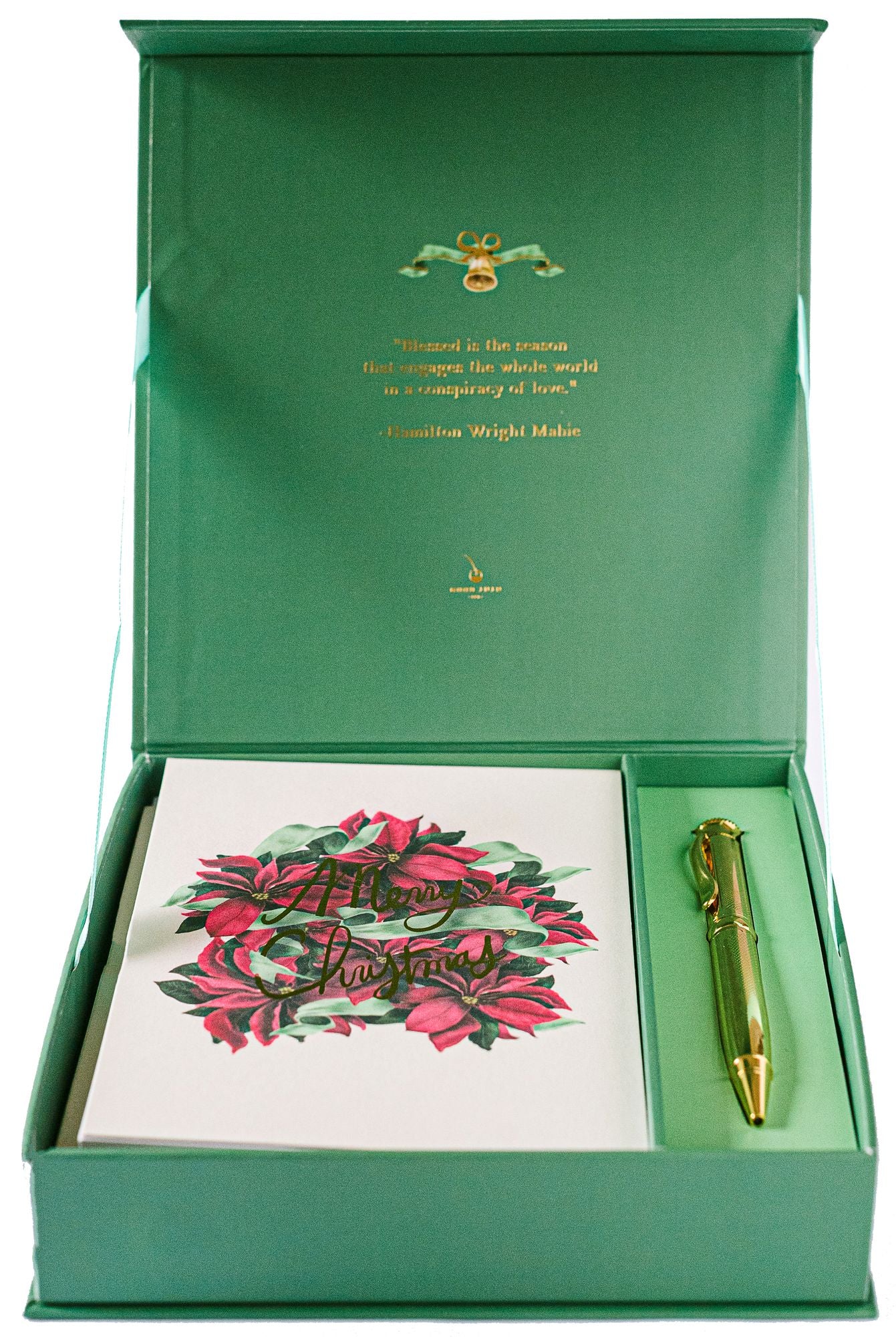 Christmas Poinsettias Luxury Holiday Card Set - Image 2