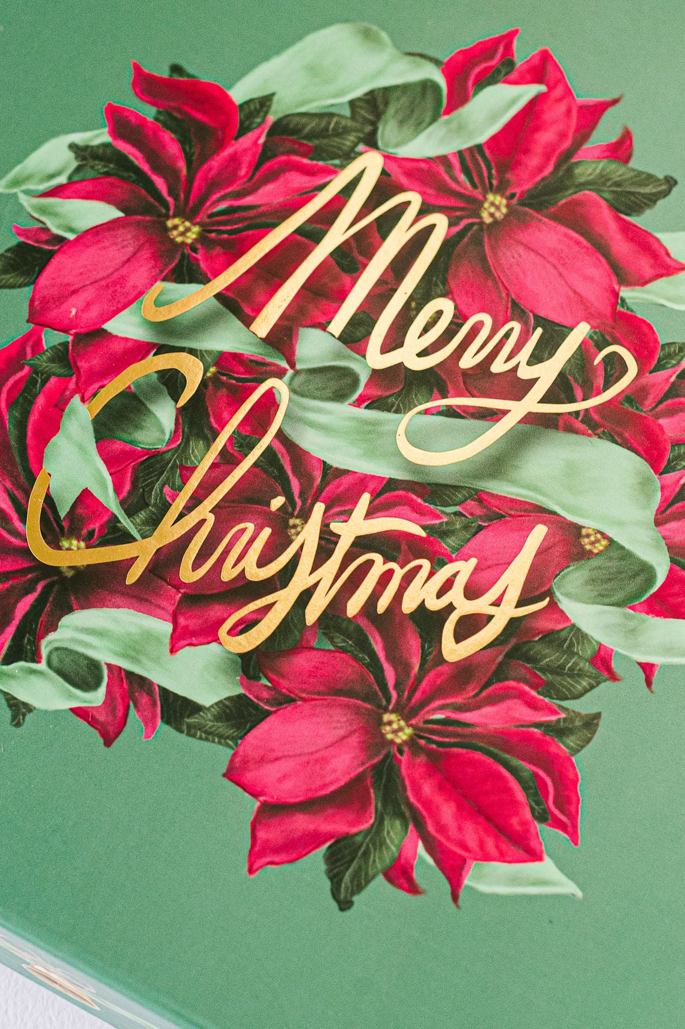 Christmas Poinsettias Luxury Holiday Card Set - Image 4