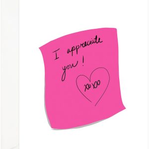 Sticky Note Appreciation Thank You Card