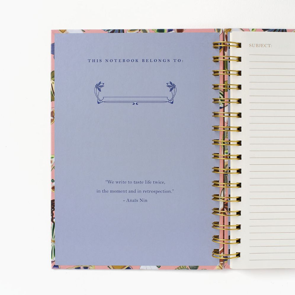 Butterfly Pink Notes Spiral Notebook - Image 3