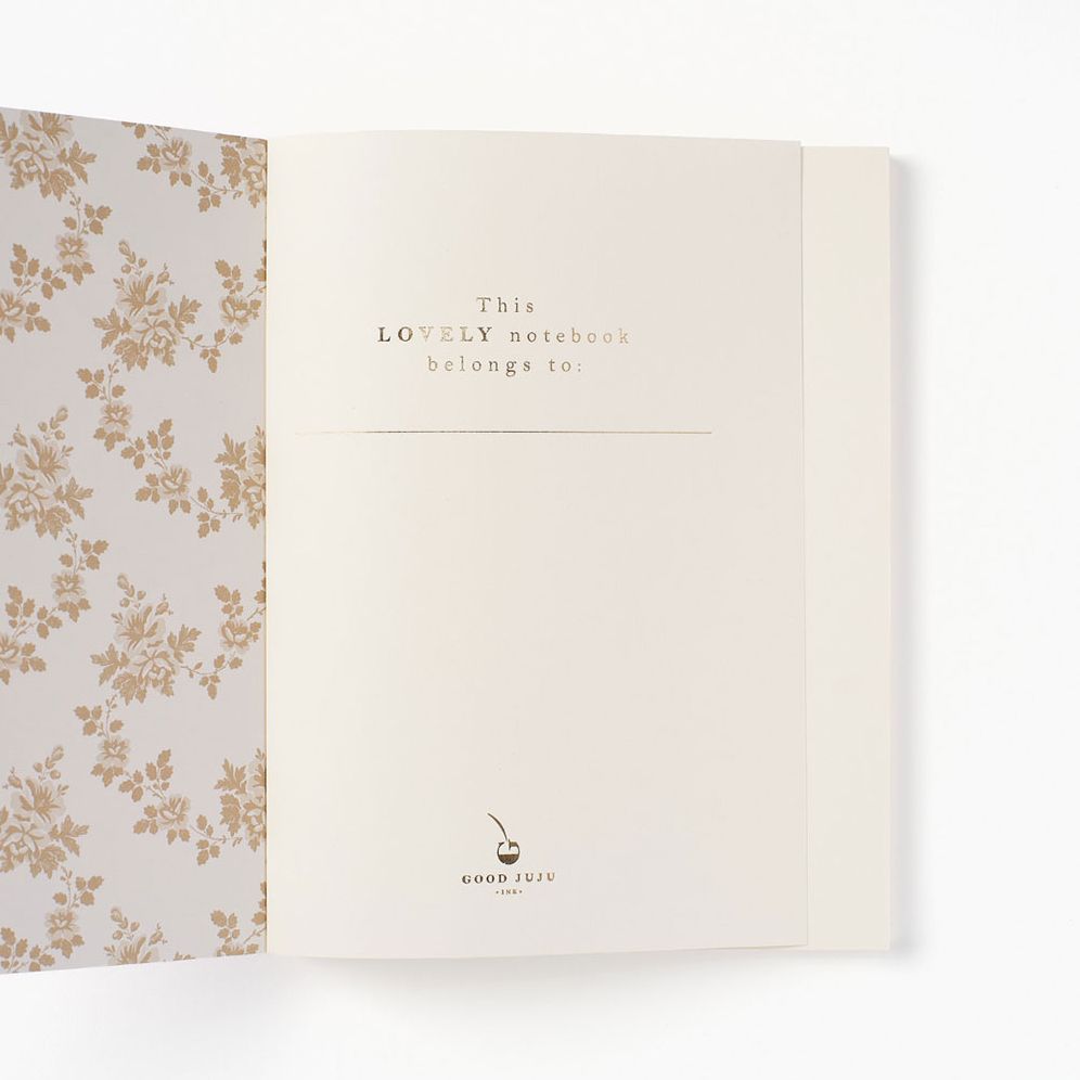 Vintage Purple Floral Softcover Notebook - Image 3