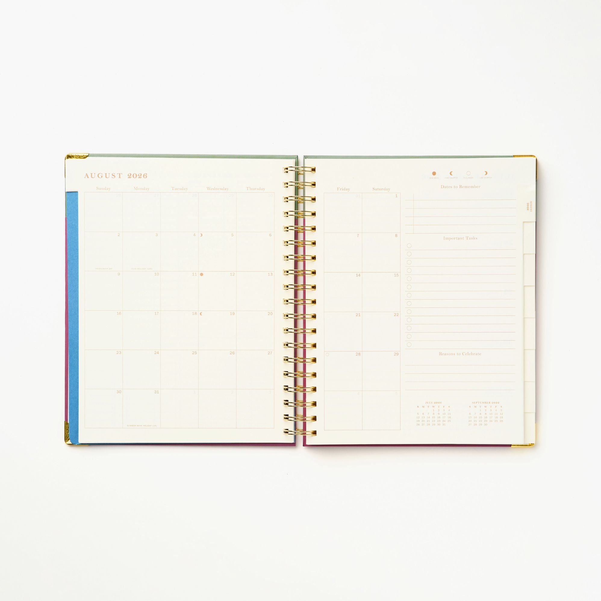 2026-2027 Sneaky Cat Bookshelf 17-Month Large Spiral Planner - Image 11