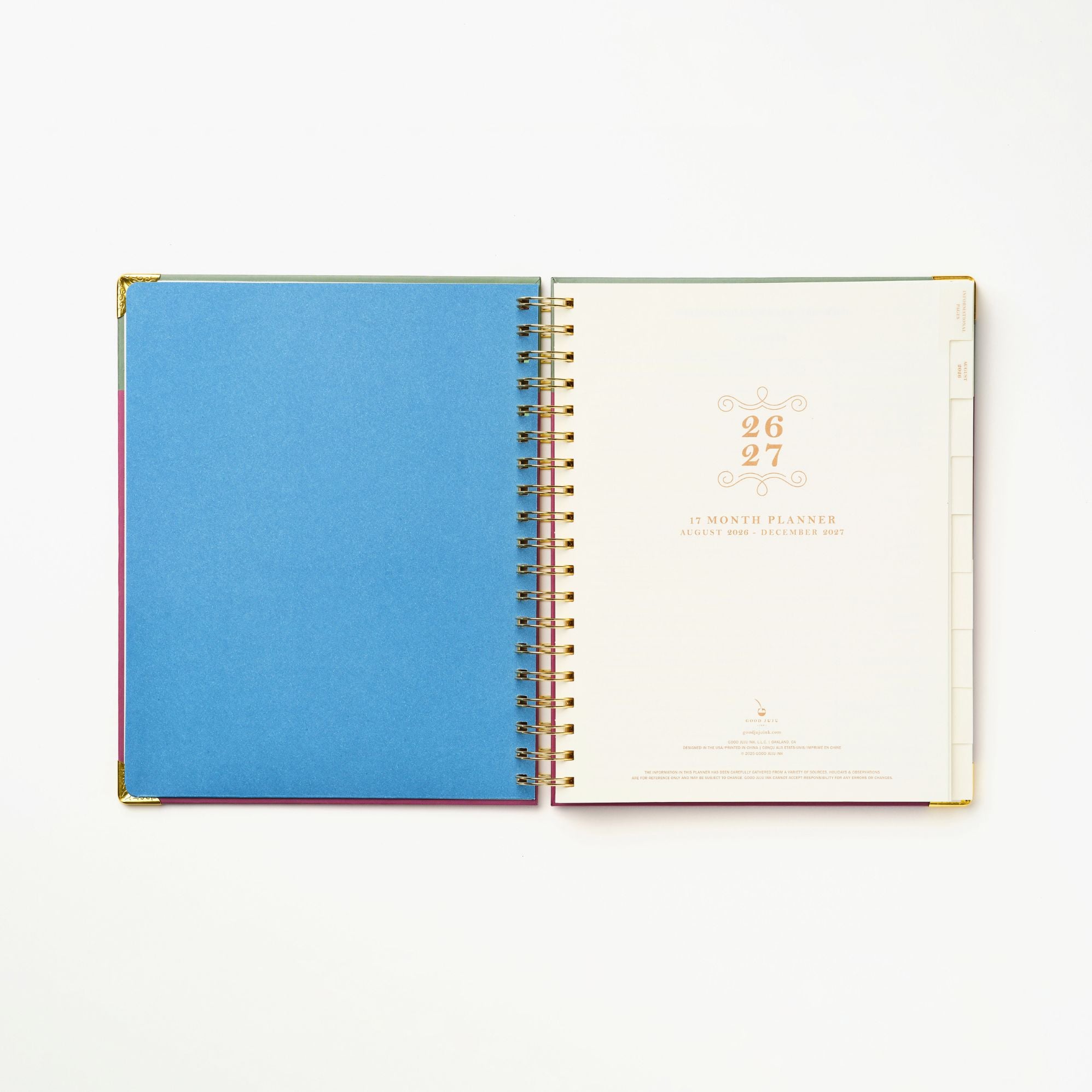 2026-2027 Sneaky Cat Bookshelf 17-Month Large Spiral Planner - Image 3