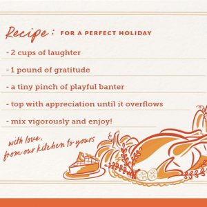 Perfect Holiday Recipe Thanksgiving Card