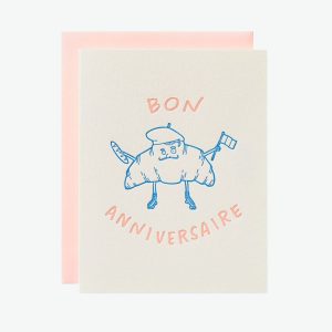 Bon Anniversaire Croissant Birthday Card