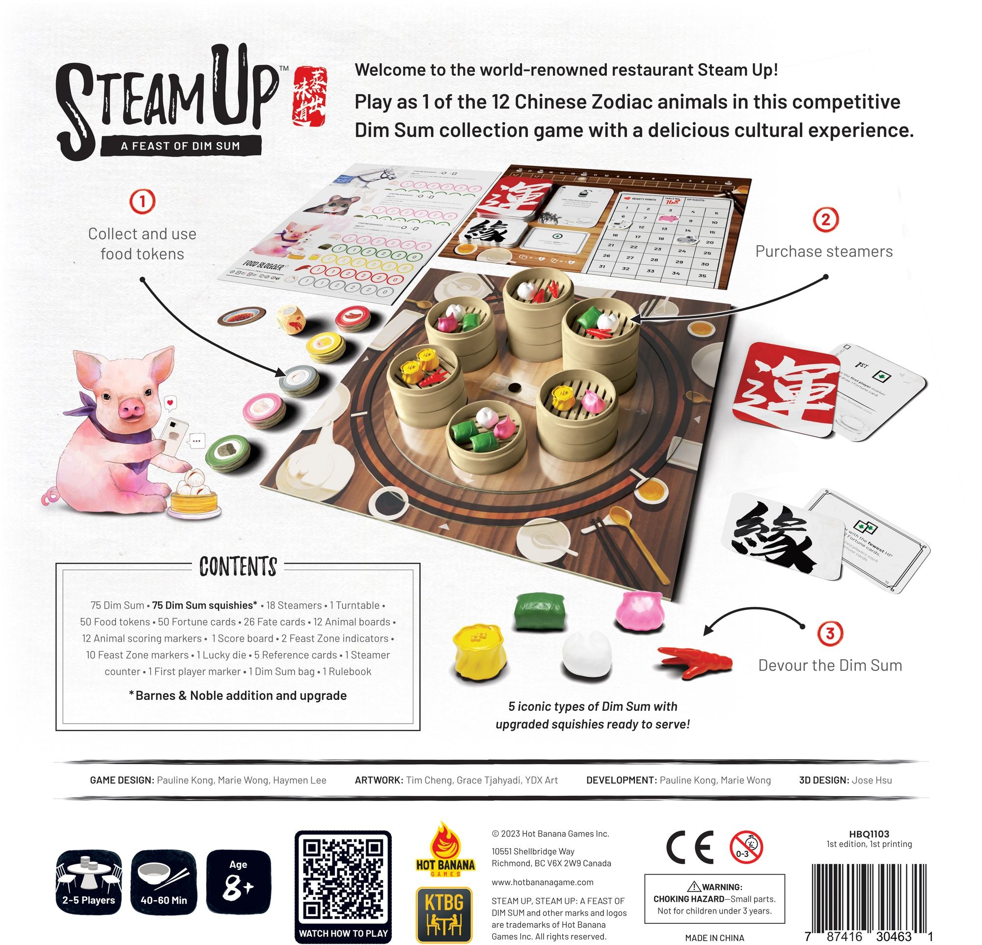 Steam Up A Feast of Dim Sum (B&N Exclusive Edition) (2023 B&N Game of the Year) by Pauline Kong. Haymen Lee and Marie Wong - Image 4