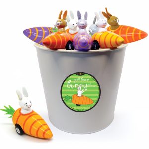 Bunny in Carrot Pullback Toy