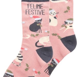Feline Festive Holiday Socks