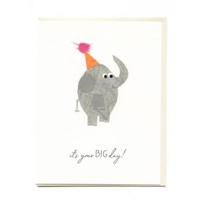Big Day Elephant Birthday Card