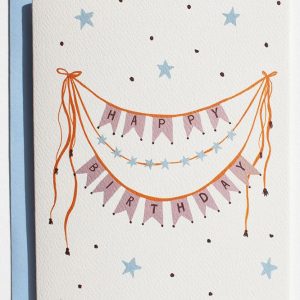 Bunting Banner Happy Birthday Card