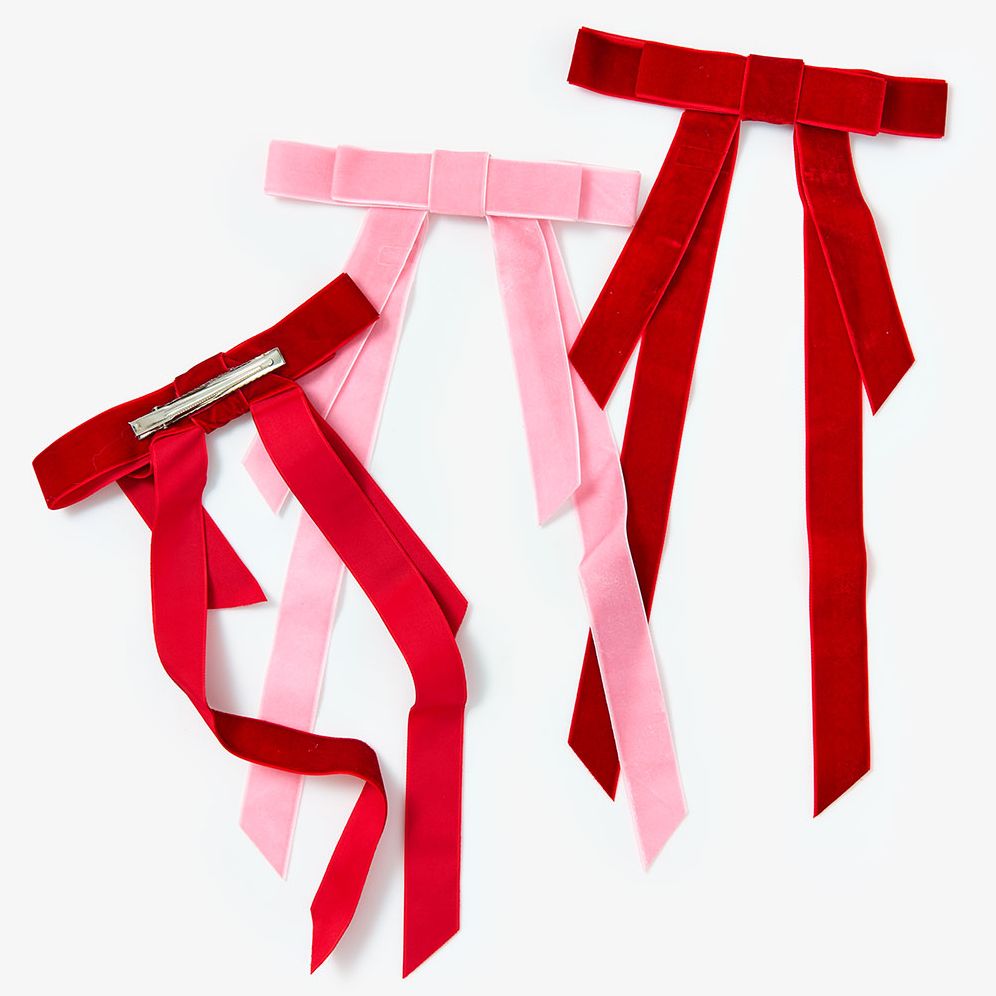 Clip On Velvet Bow Tree Decor. Set of 12 - Image 2