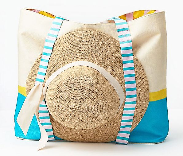 Large Tote With Hat Straps - Image 2
