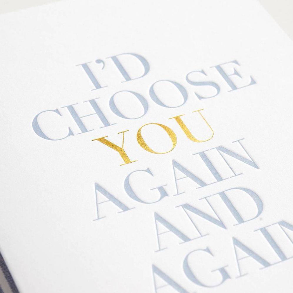 Choose You Again and Again Anniversary Card - Image 2