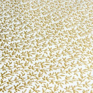 Gold Vines on Cream Stone Wrapping Paper