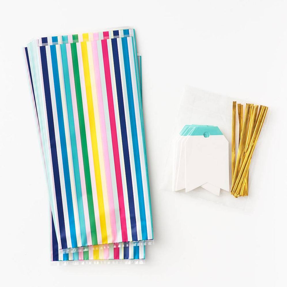 Colorful Stripe Cellophane Bags - Image 3