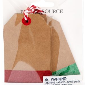 Red/Green Glitter Gift Tags