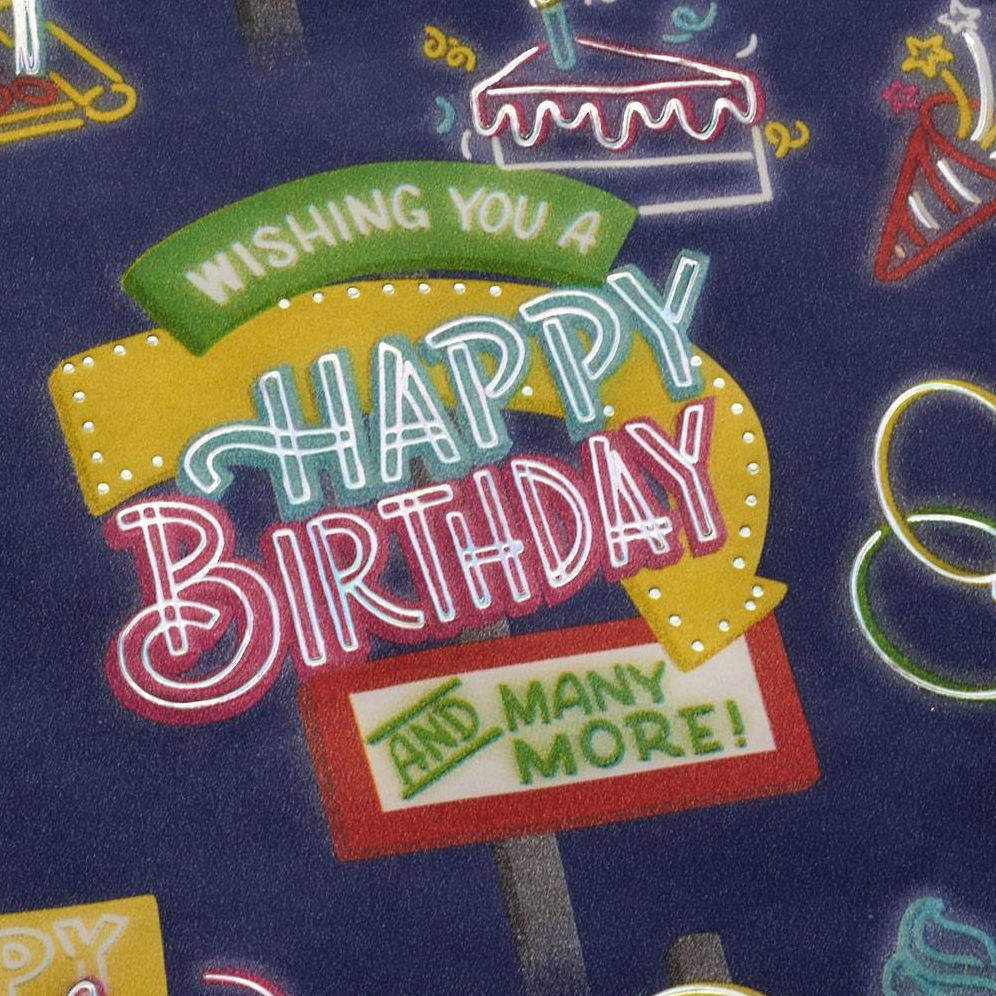 Neon Birthday Stone Wrapping Paper - Image 2