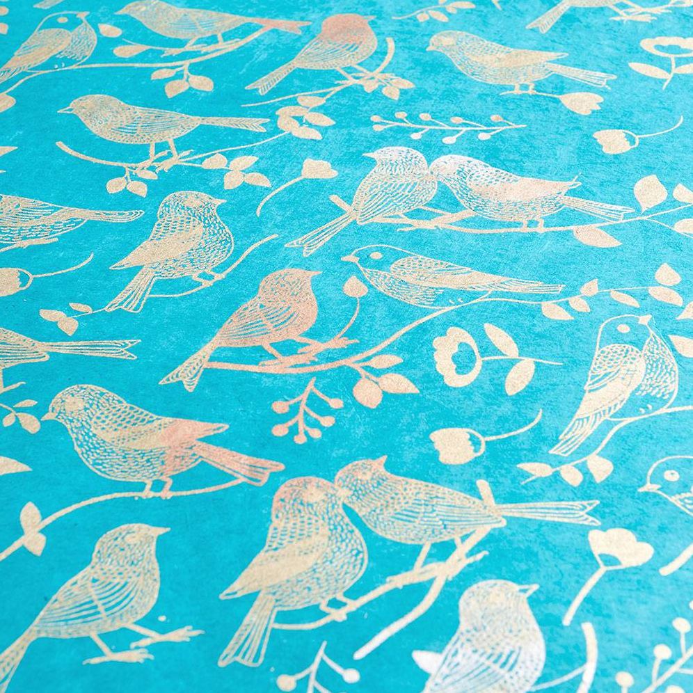 Metallic Birds Handmade Paper - Image 2