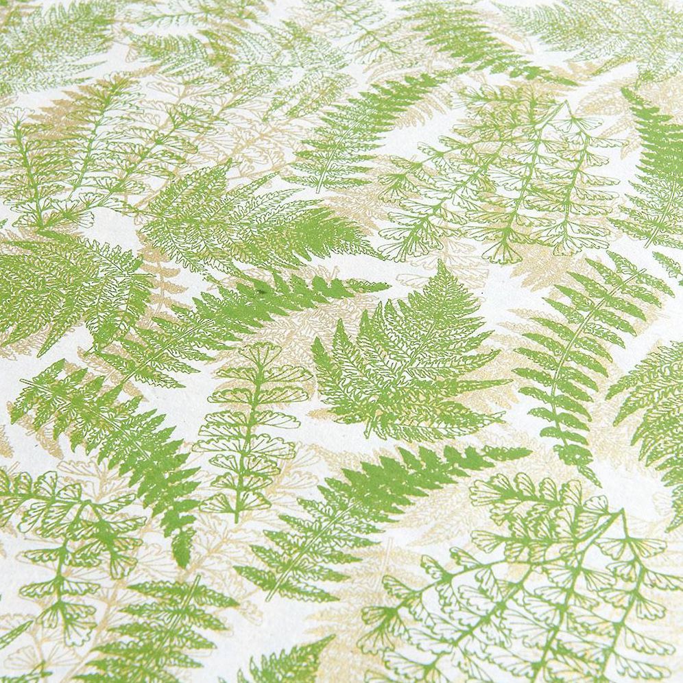 Ferns on Cream Handmade Paper - Image 2